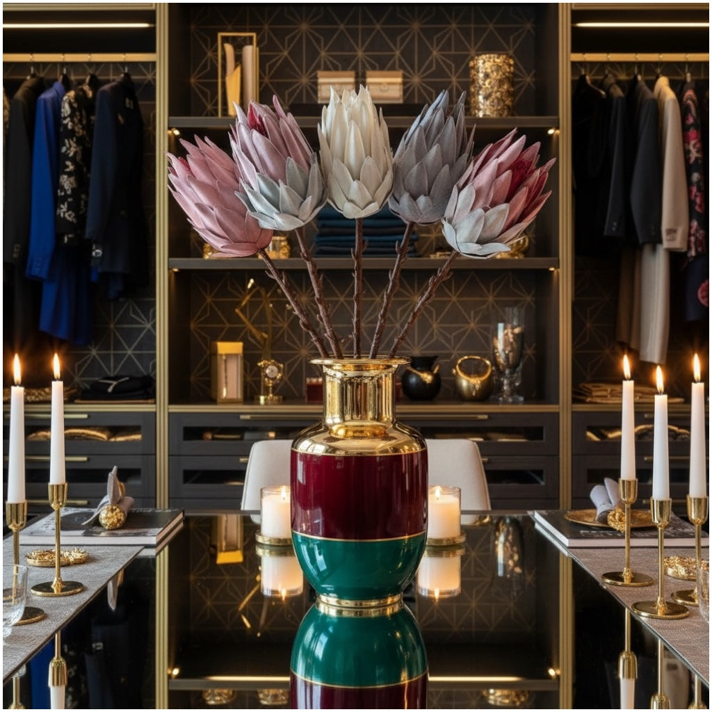 Luxury Beautiful King Protea Stems –South African National Flower -Set of 5