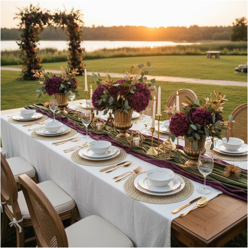 Elegant Woven Look Round Dining Placemats - Set of 4 – Cream