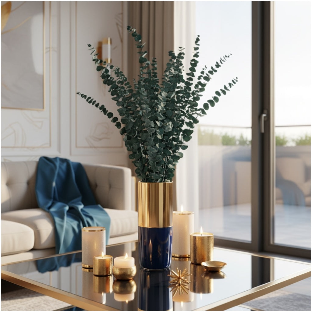 Elegant Preserved Eucalyptus Stems– Dried Eucalyptus Bouquet-Green-(66 cm)