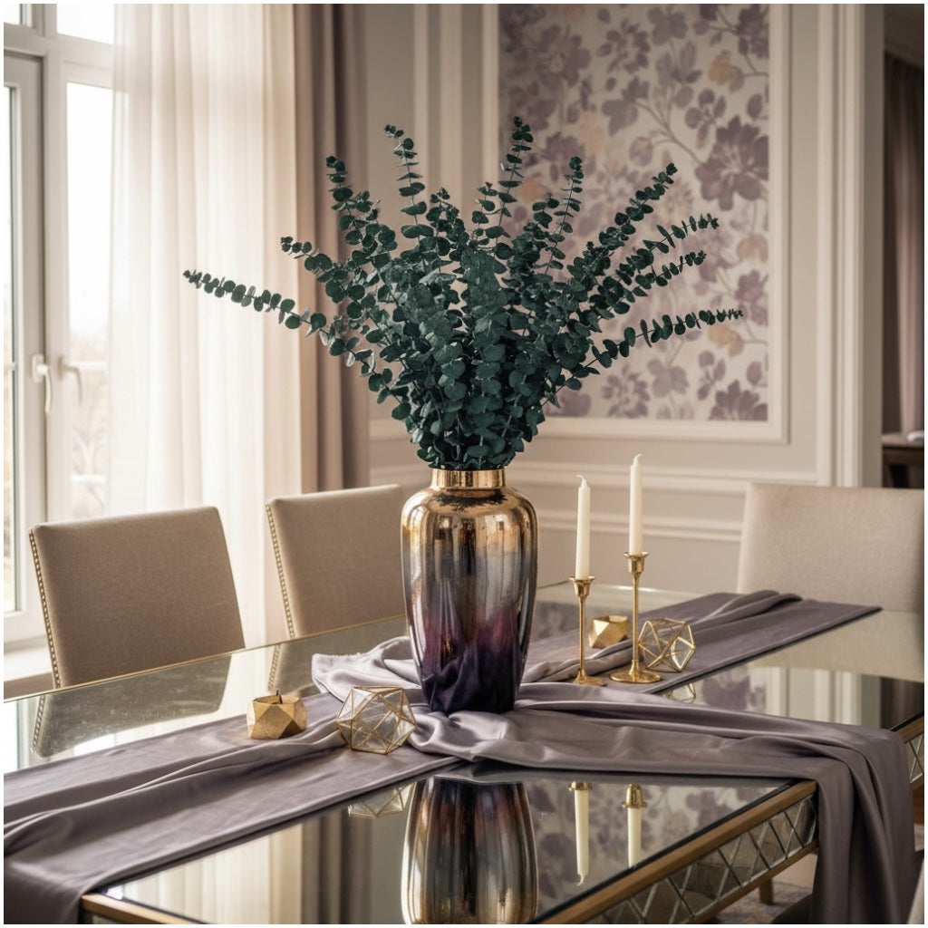 Elegant Preserved Eucalyptus Stems– Dried Eucalyptus Bouquet-Green-(66 cm)