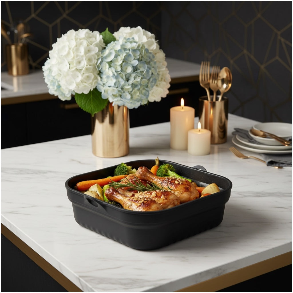 Reusable Silicone Air Fryer Basket Liner – Non Stick Reusable Cooking Tray