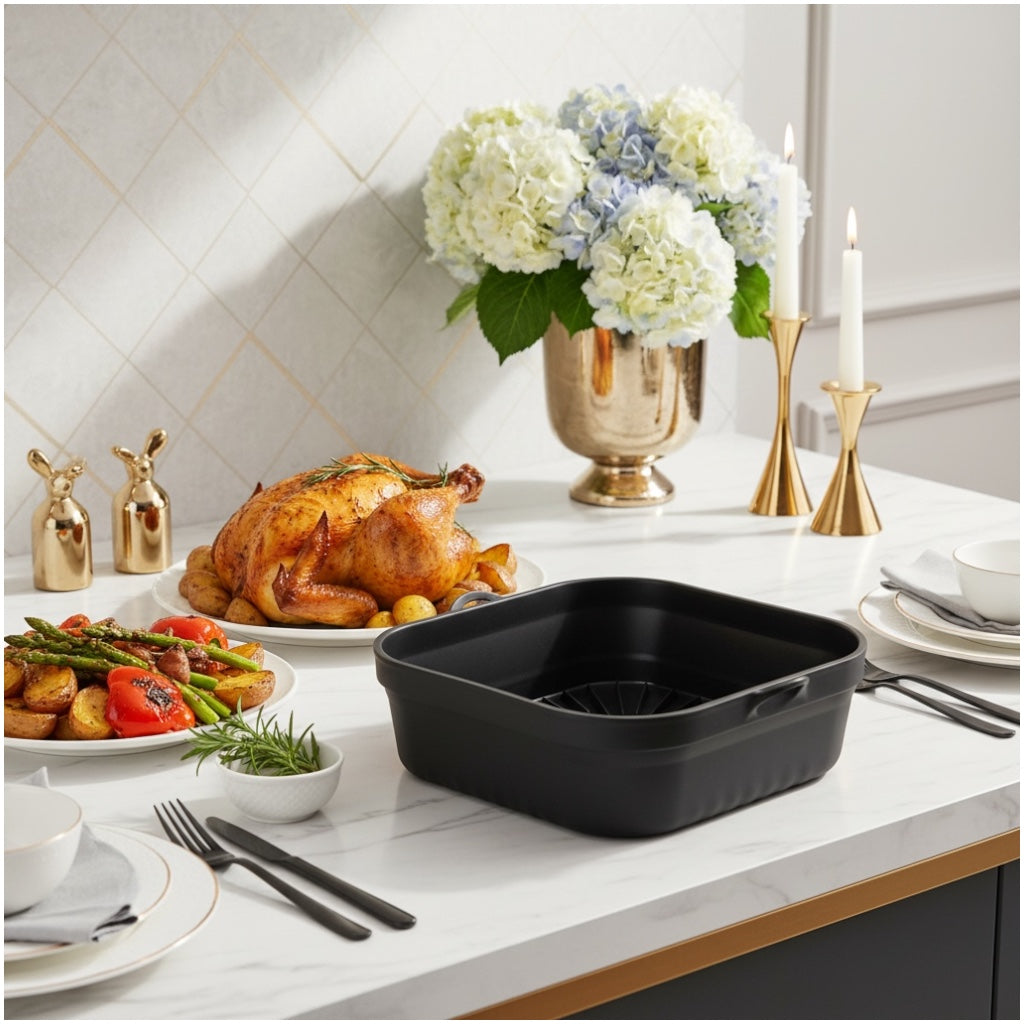 Reusable Silicone Air Fryer Basket Liner – Non Stick Reusable Cooking Tray