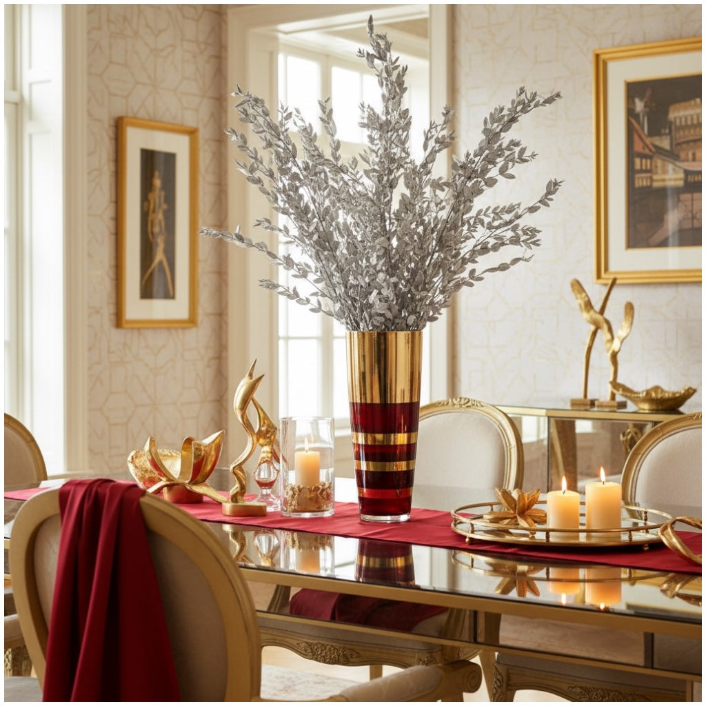 Luxury Metallic Silver Eucalyptus Stems – 68cm Preserved Beautiful Bouquet