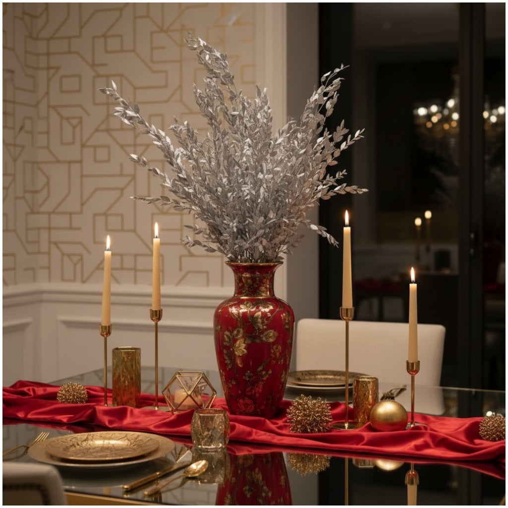 Luxury Metallic Silver Eucalyptus Stems – 68cm Preserved Beautiful Bouquet