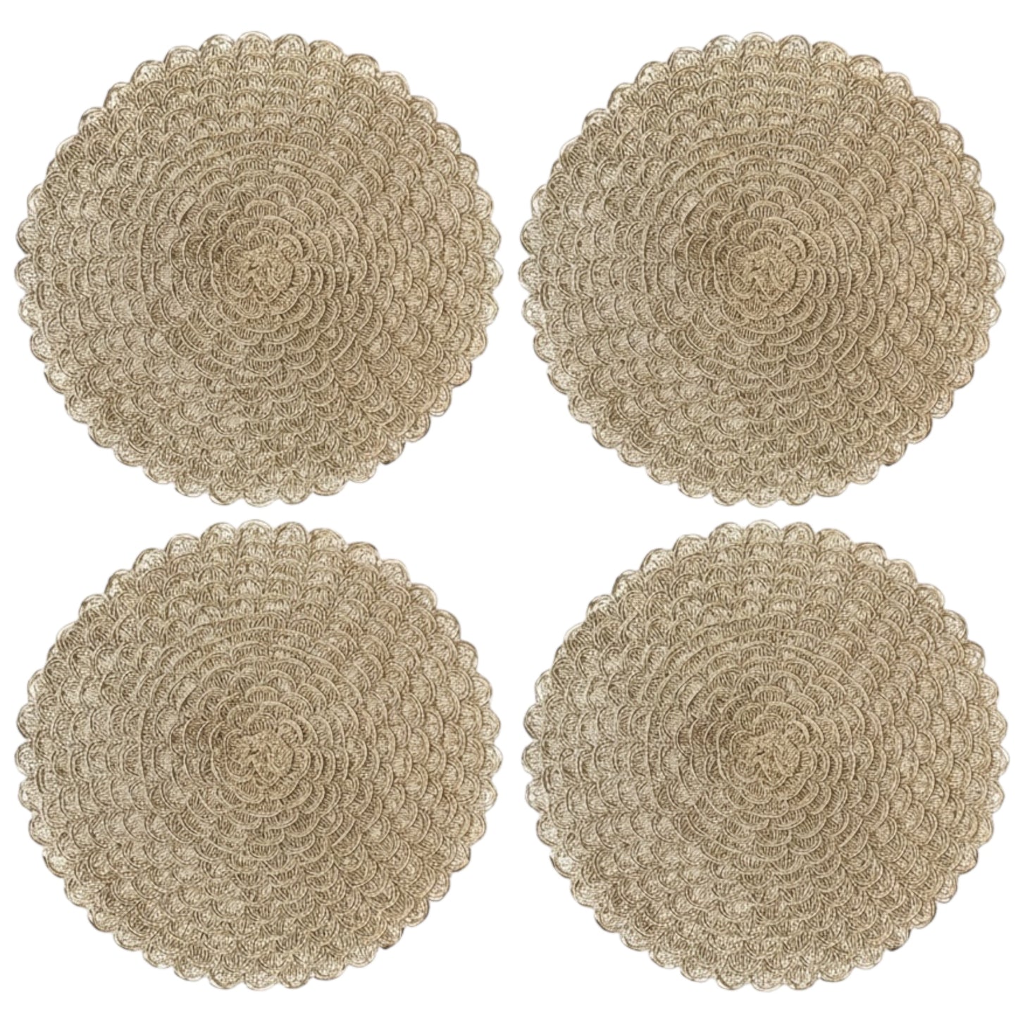 38cm Rustic Woven Placemats – Brown Textured Placemats for Dining