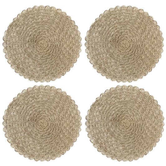 38cm Rustic Woven Placemats – Brown Textured Placemats for Dining