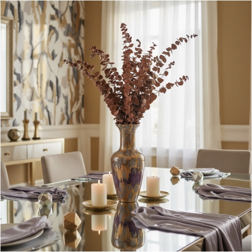 Lovely Brown Preserved Eucalyptus Stems - 60cm - Elegant Home Decor