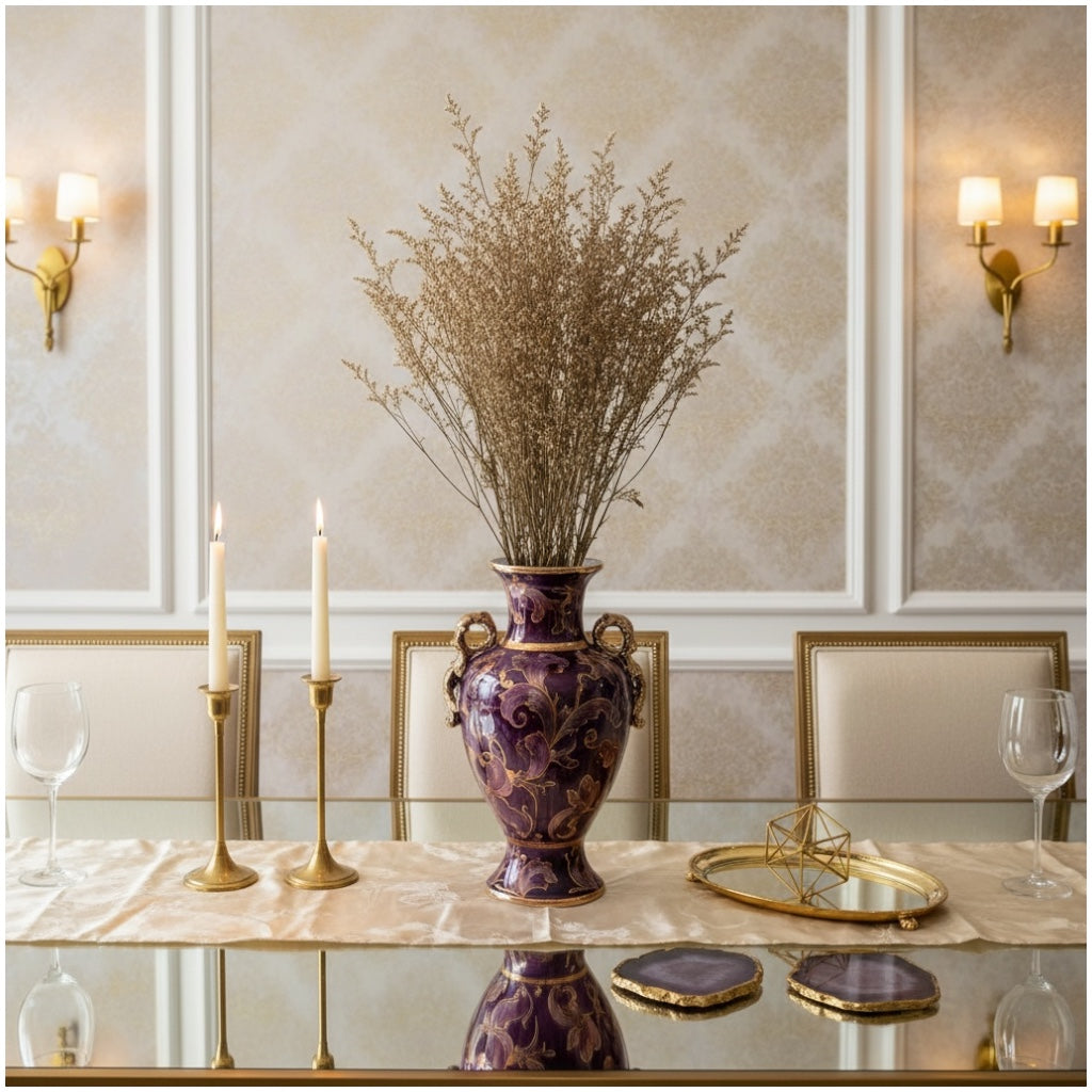 Preserved Caspia Stems - 70cm Decorative Dried Floral Bouquet- Light Brown