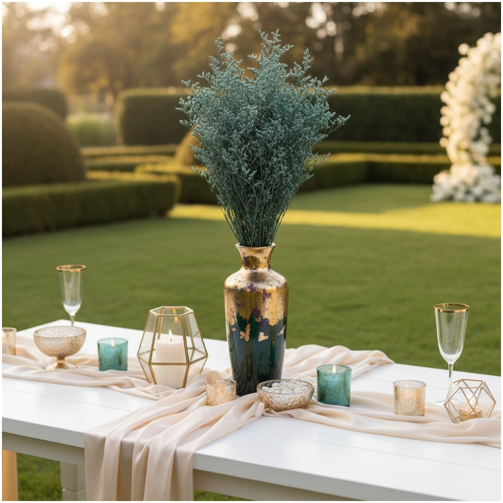 Natural Preserved Lavender Bouquet–Floral Stems-Green with Cream Tips-70 cm