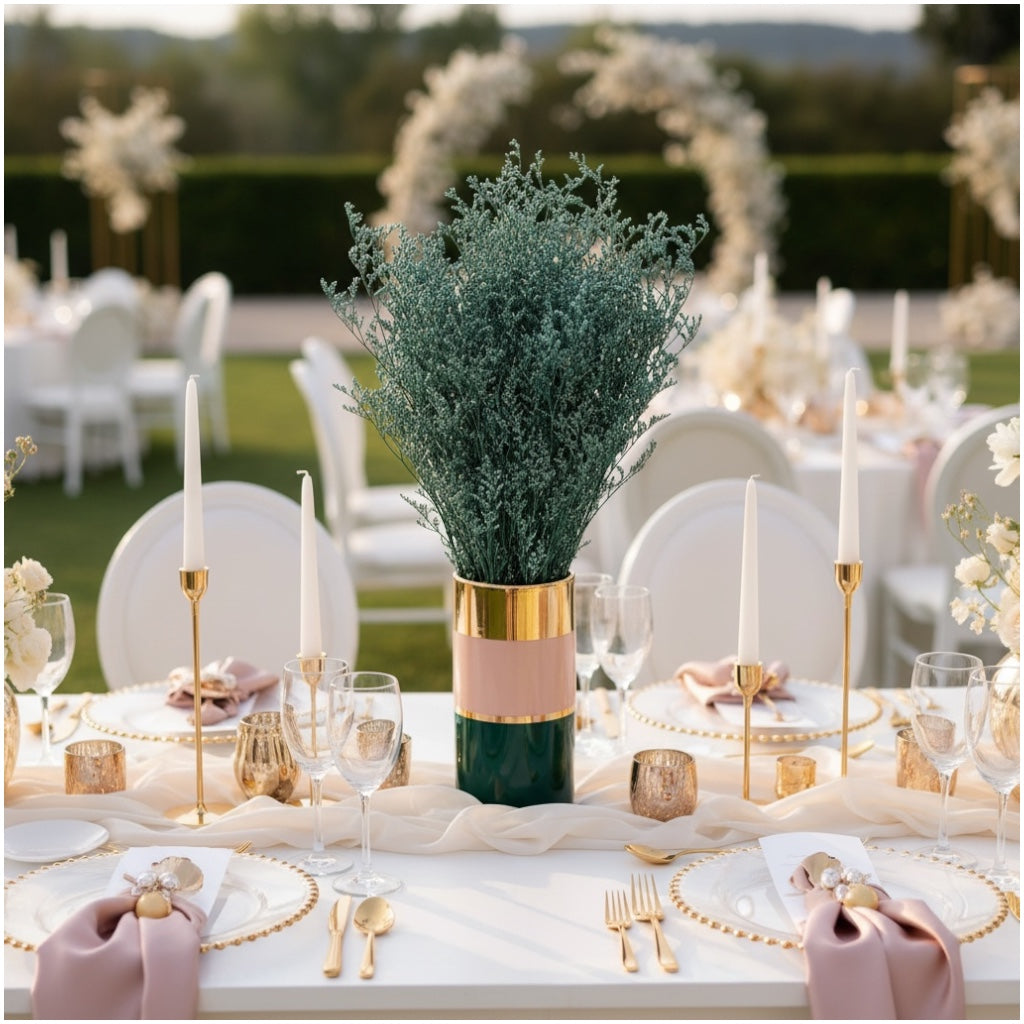 Natural Preserved Lavender Bouquet–Floral Stems-Green with Cream Tips-70 cm