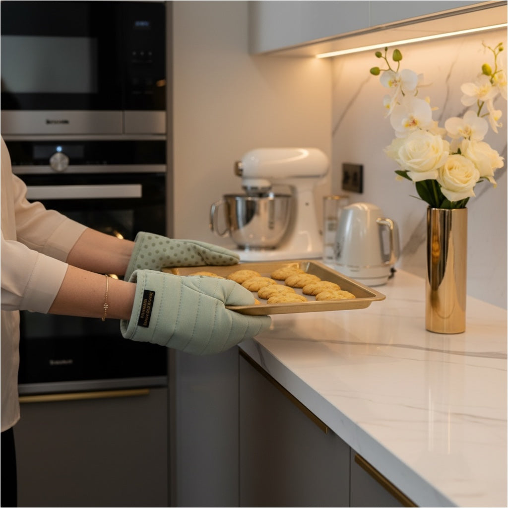 Essential Mini Oven Mitts-Set of 2 – Cotton - Heat Resistant Kitchen Mitts