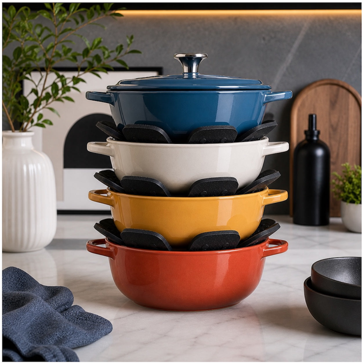 Essential Silicone Pot Pan Protector - 40cm - Pot, Plate or Bowl Stack Pad