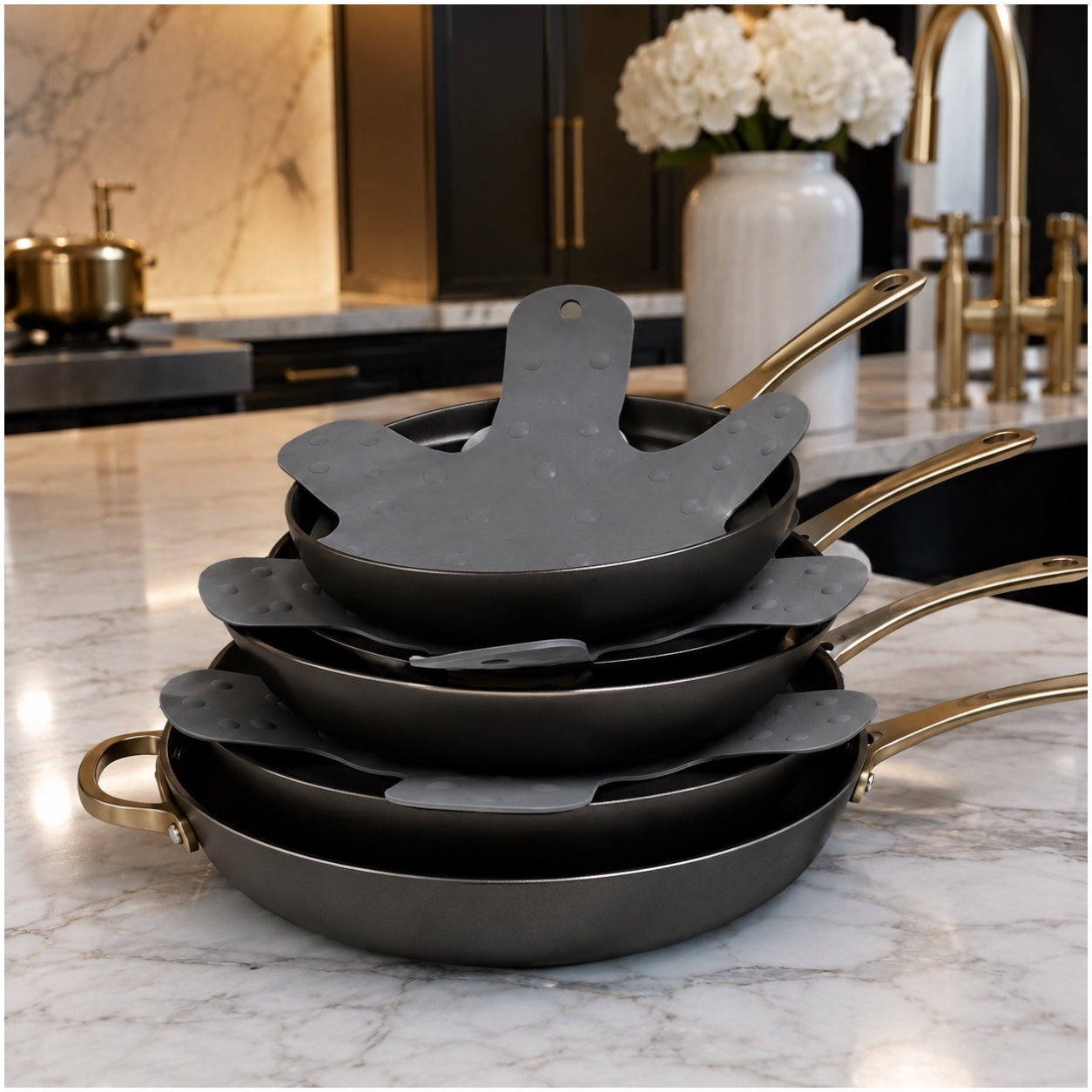 Essential Silicone Pan and Pot Protectors for Cookware and Countertops-35cm