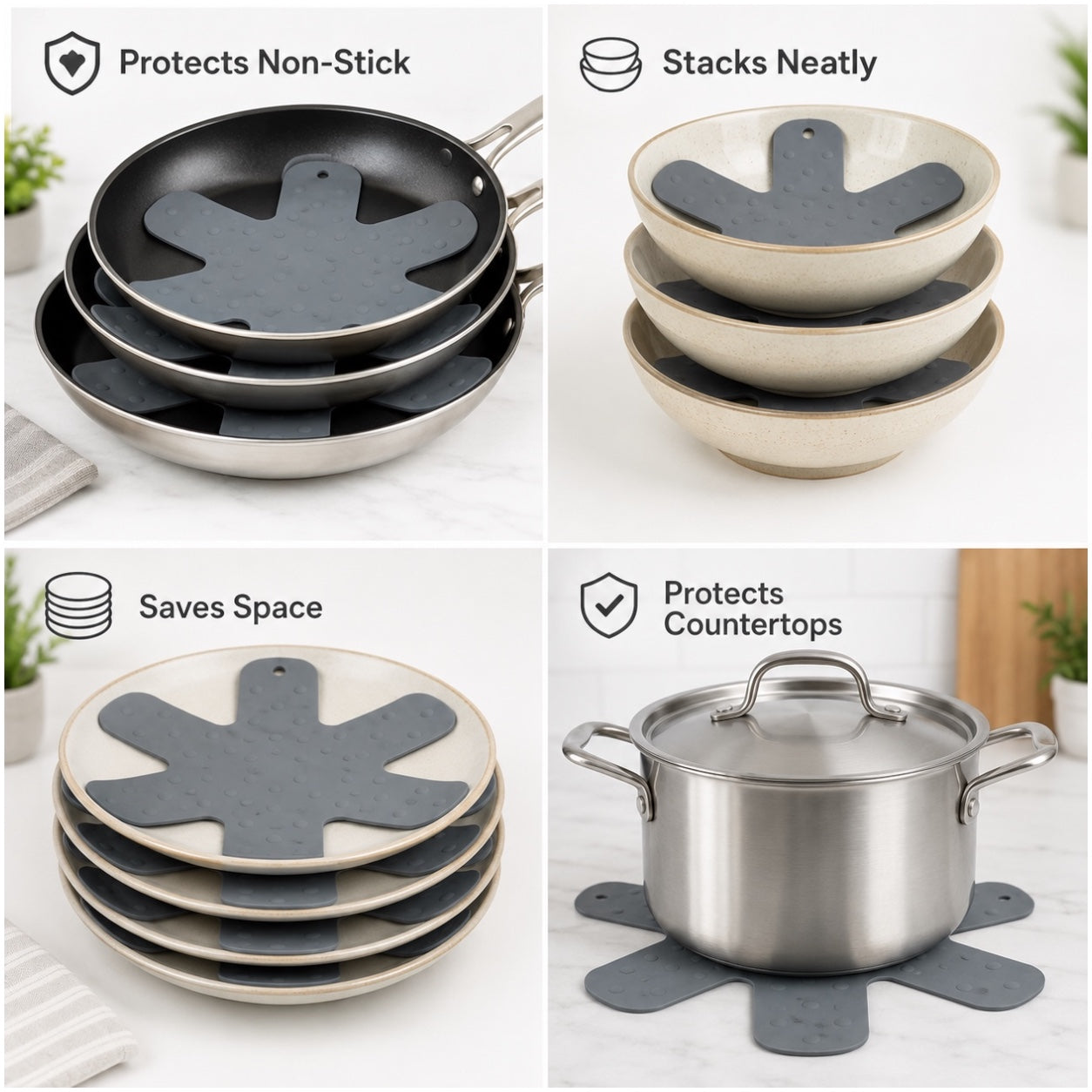 Essential Silicone Pan and Pot Protectors for Cookware and Countertops-35cm