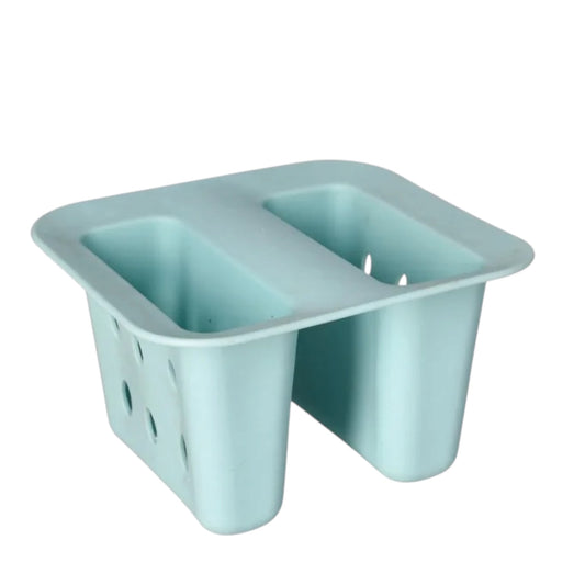 Essential Blue Sink Basket Strainer - Sponge Soap Holder - 16 x 16 x 10 cm