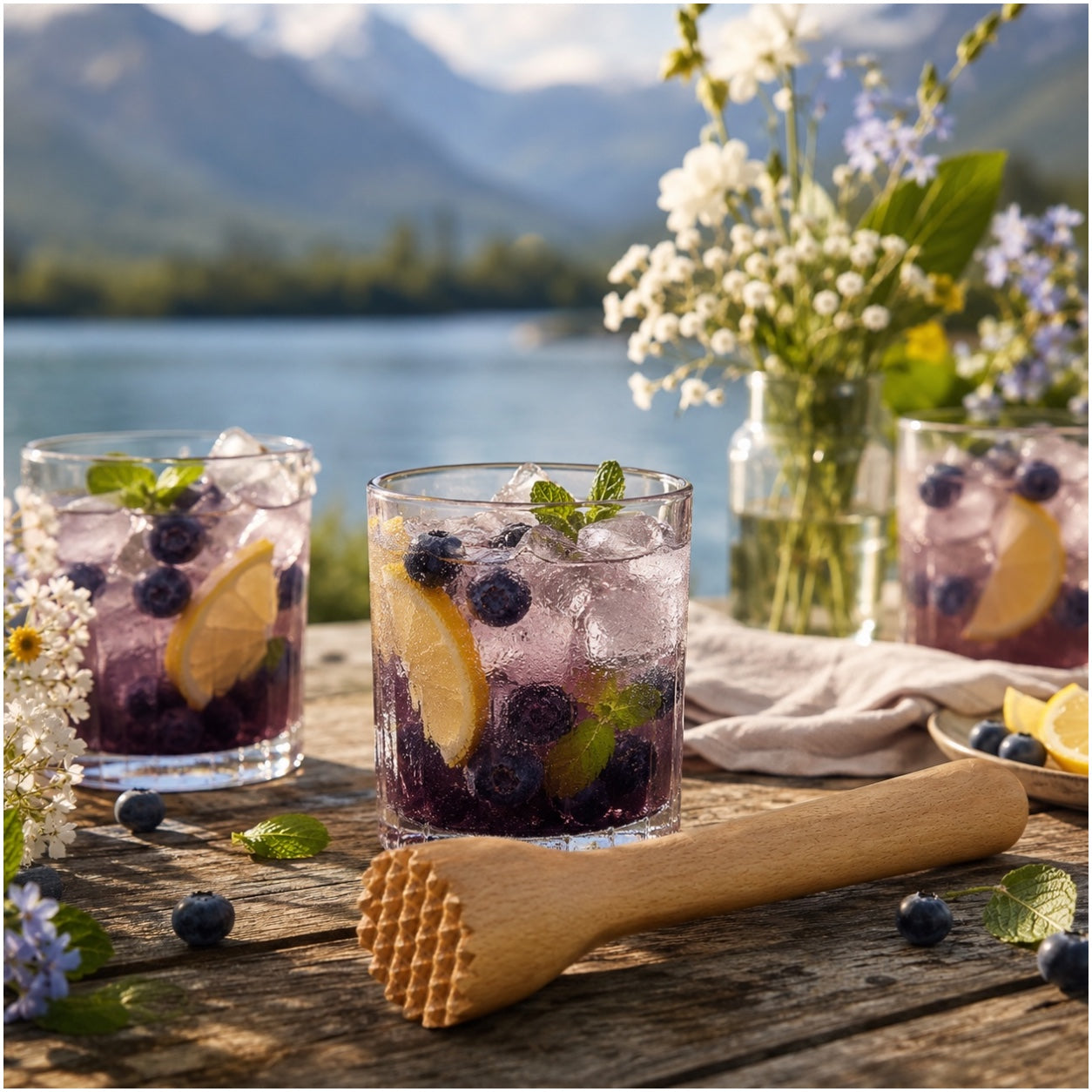 Beech Wood Cocktail Muddler – 25cm Natural Wooden Juice Blender
