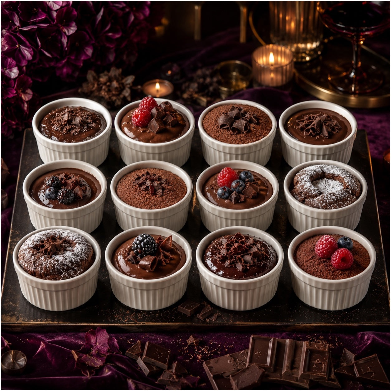 24-Piece White Porcelain Dessert Bowl Set – 9cm x 5cm - Perfect for baking