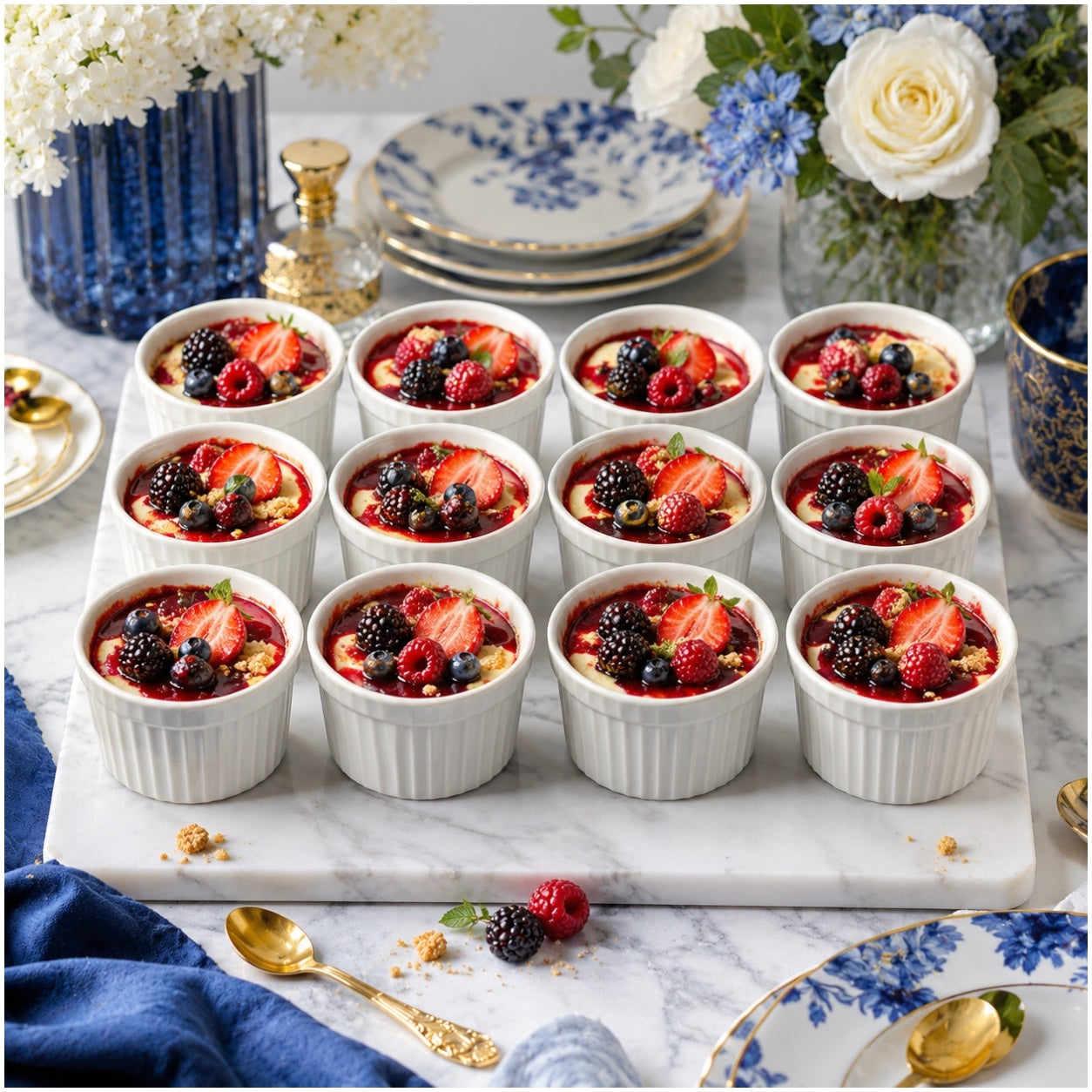 24-Piece White Porcelain Dessert Bowl Set – 9cm x 5cm - Perfect for baking