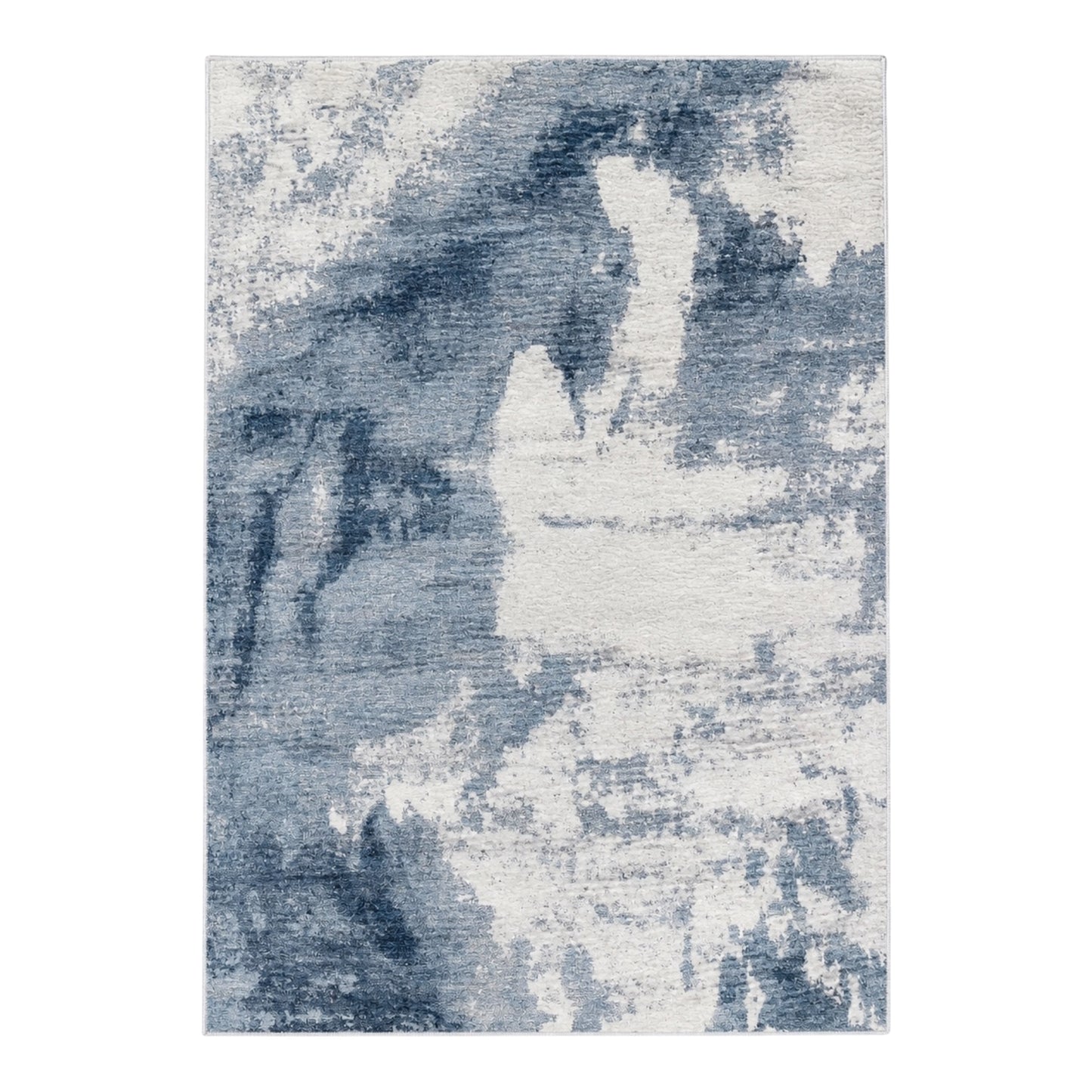 Modern Abstract Anti-Slip Soft Area Rug-120cm x 180cm – Blue Accent Carpet