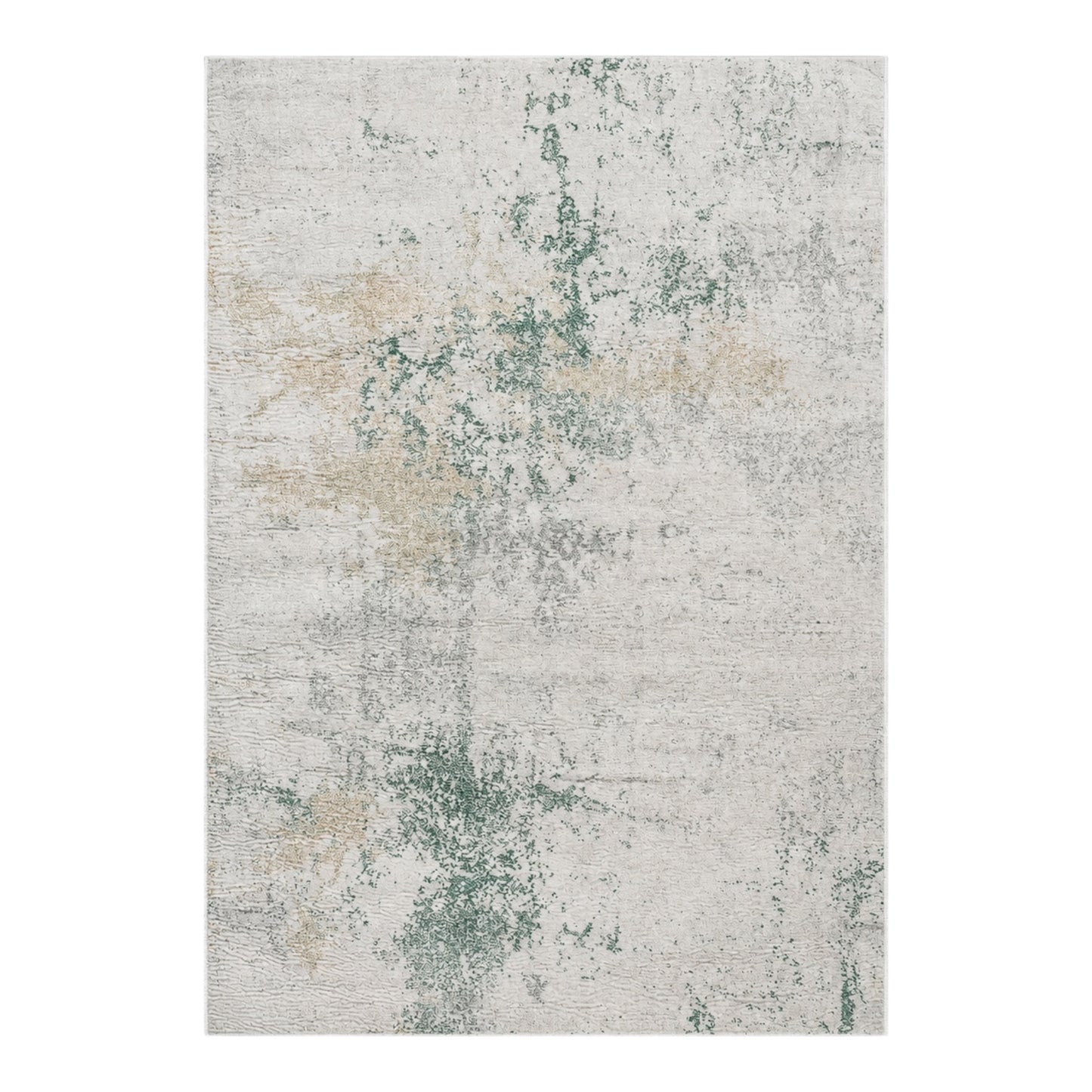 Modern Abstract Area Rug - 180cm x 120cm – Green, Cream Soft Accent Rug