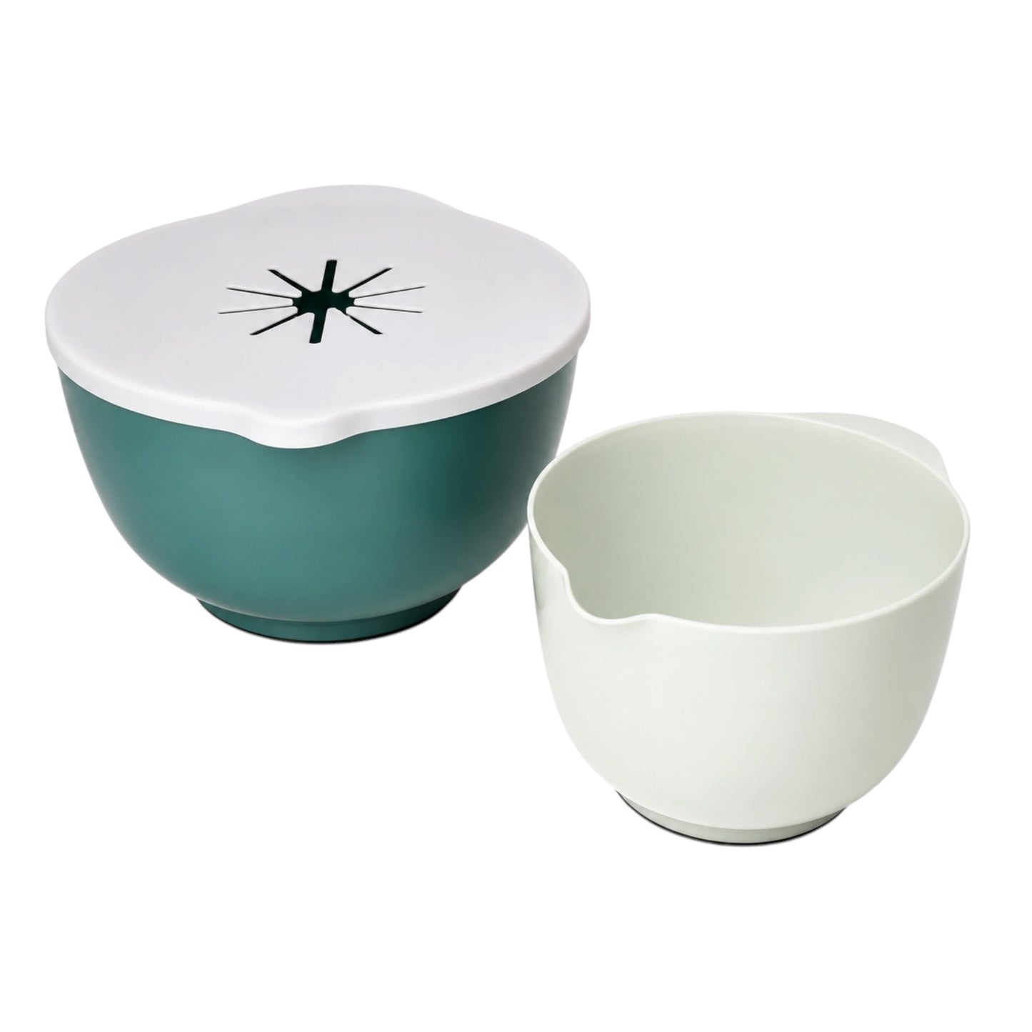 Essential 3 Piece Mixing Bowl Set with Lid – 2 Sizes- Baking Prep BowlS