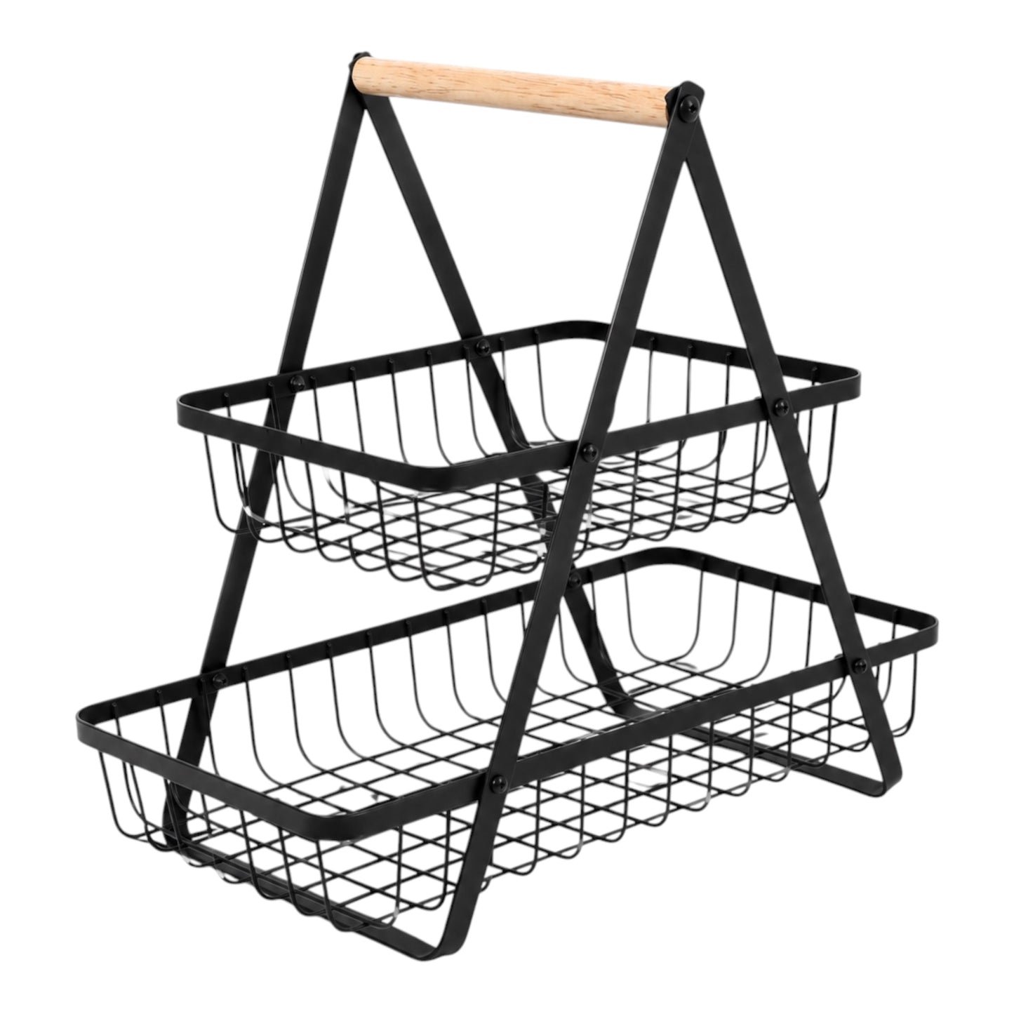 2 Tier Basket Organizer-Rack for Fruits, Vegetables and Everyday Essentials