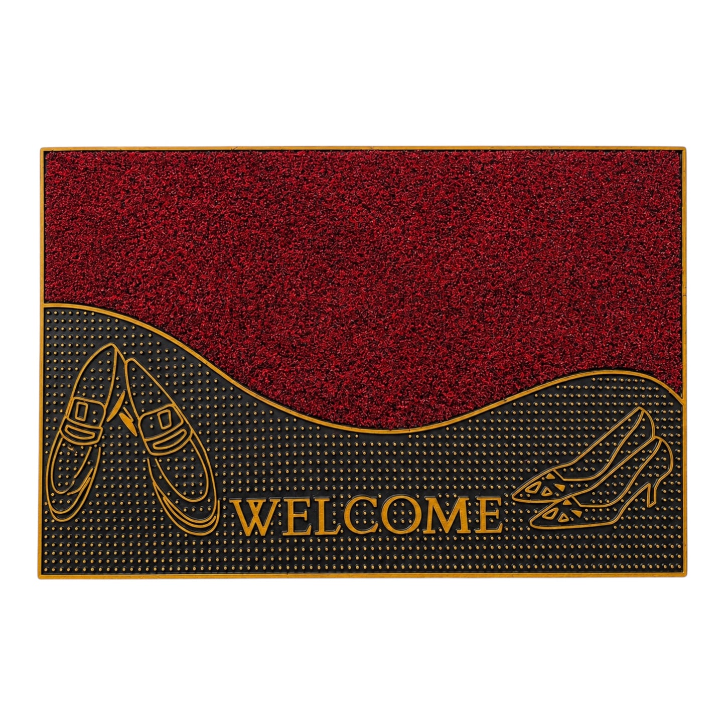 Heavy Outdoor Entrance Door Mat 70 x 40 cm | Non-Slip Dirt Trapper Rug