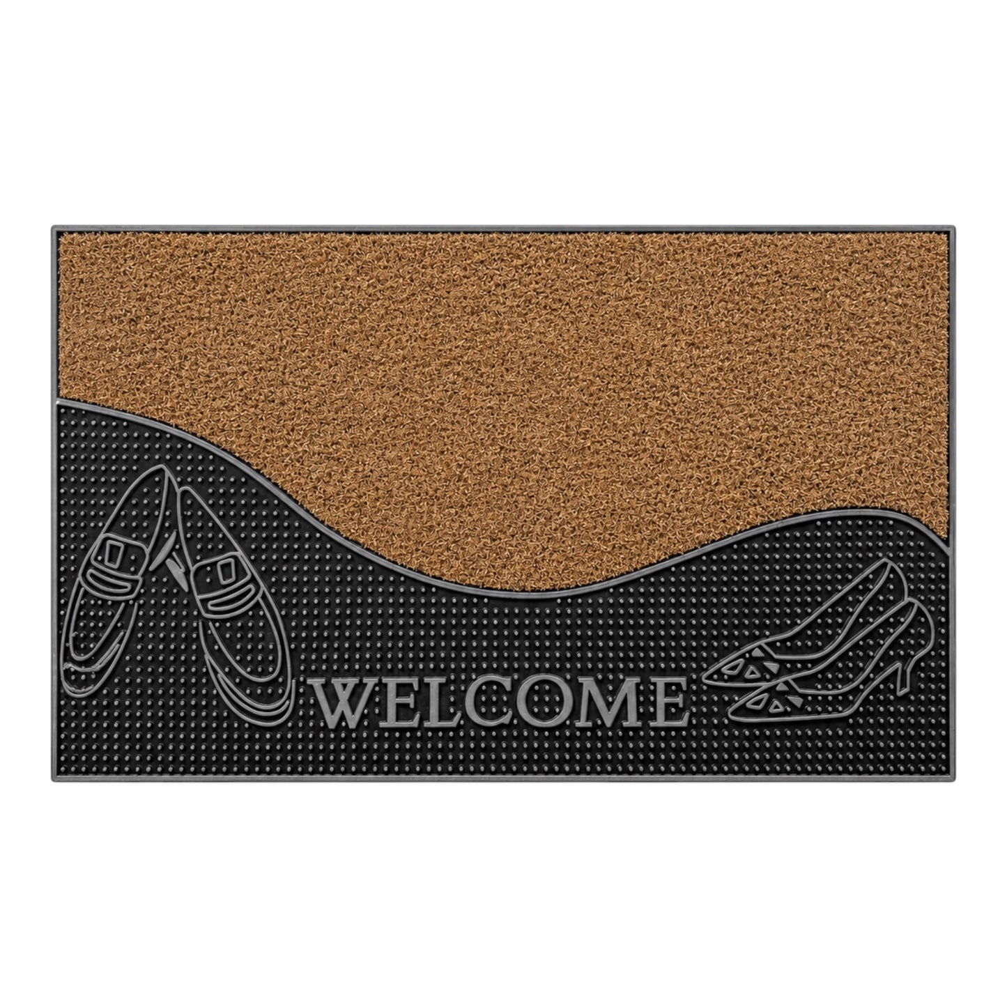 Heavy Outdoor Entrance Door Mat 70 x 40 cm | Non-Slip Dirt Trapper Rug