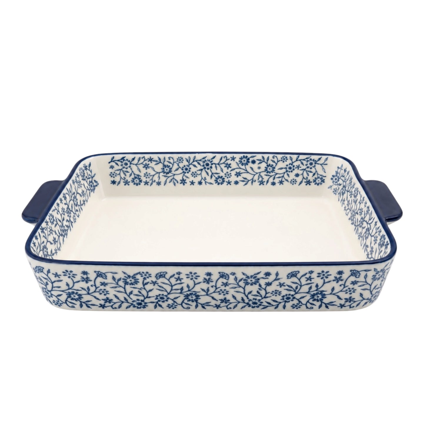 Premium White-Blue Porcelain Rectangular Casserole Dish -Serving Dish -31cm