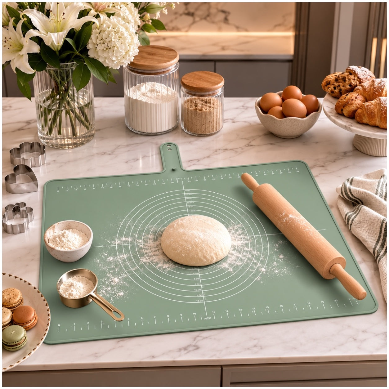 Essential Large Silicone Baking Prep Mat - With Baking Guides – Sage Gree