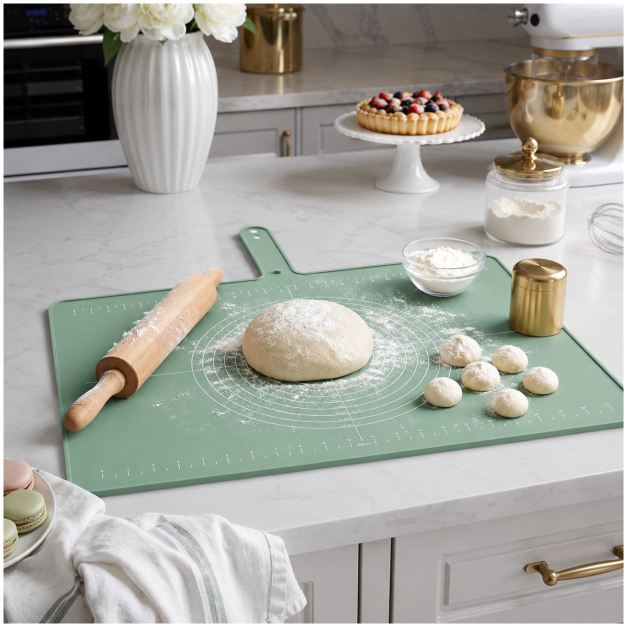 Essential Large Silicone Baking Prep Mat - With Baking Guides – Sage Gree