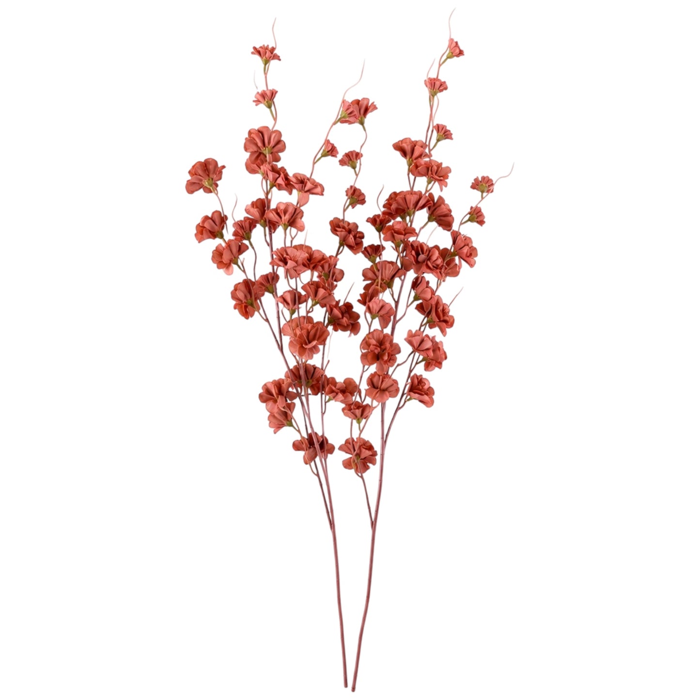 Elegant Faux 2 Cherry Blossom Stems - 85cm- White or Peach Floral Decor