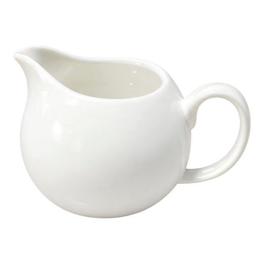 Elegant White Ceramic Milk Jug for Coffee, Tea and Cream – 13 cm