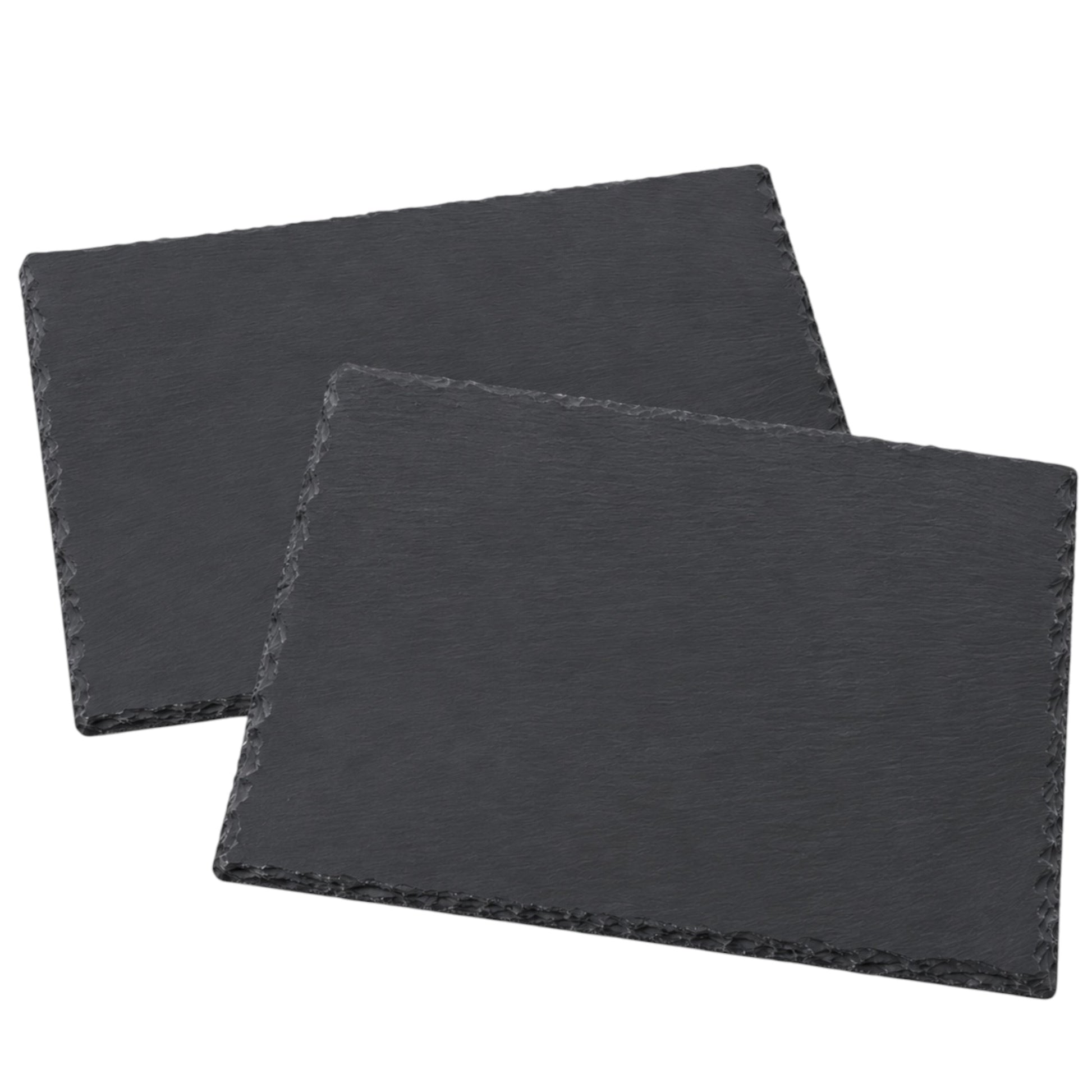 Two slate Platters on a white background