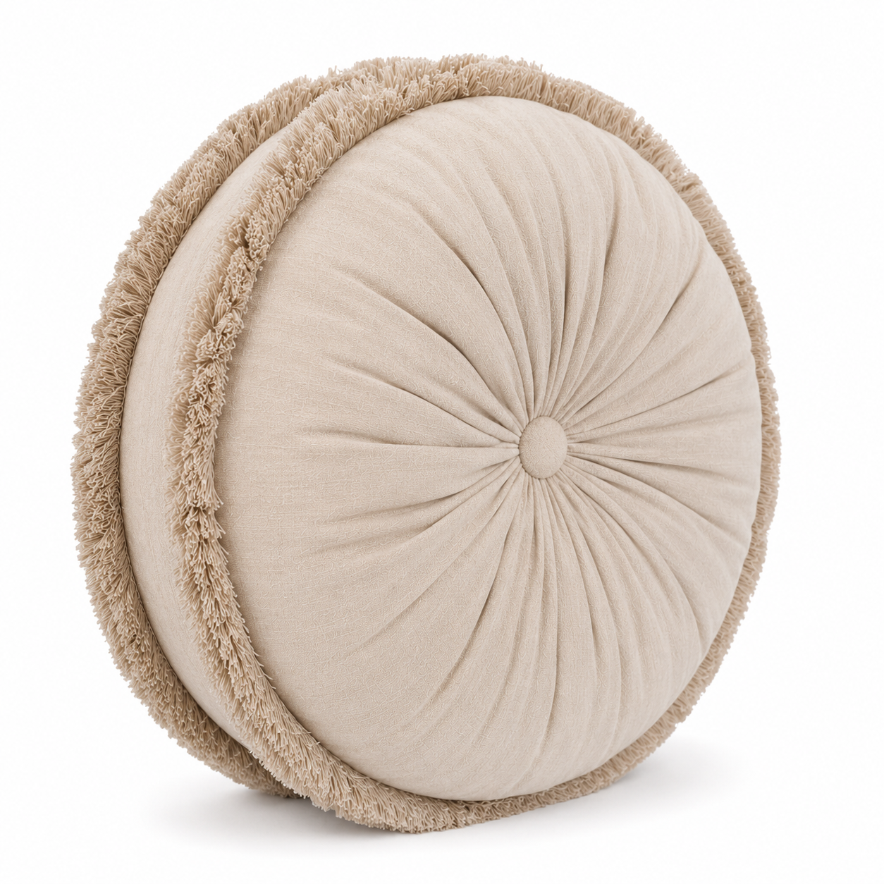 Elegant Round Velvet Scatter Cushion -43cm –Super Soft Throw Cushion